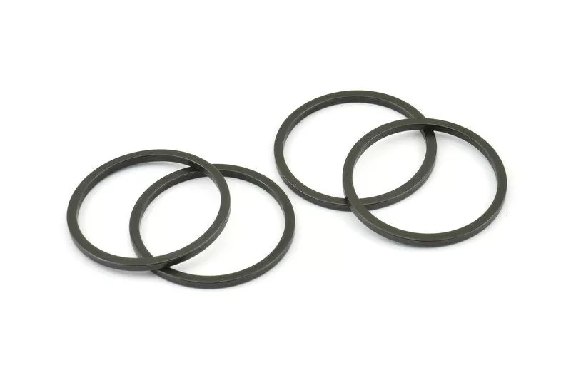 30mm Circle Connectors, 6 Oxidized Brass Black Circle Connectors (30x2x2mm) E010