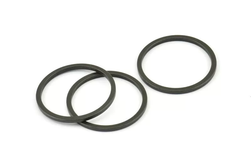 30mm Circle Connectors, 6 Oxidized Brass Black Circle Connectors (30x2x2mm) E010