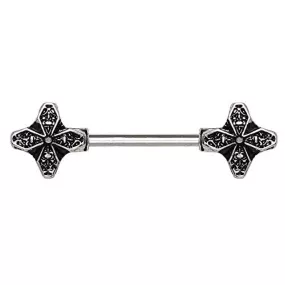 316L Stainless Steel Windmill Flower WildKlass Nipple Bar