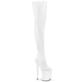 8 Inch Heel FLAMINGO-3000 White Patent