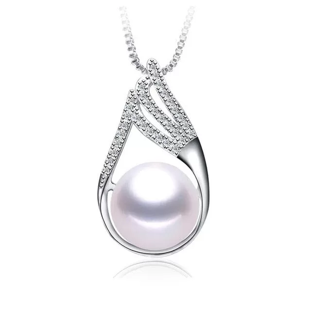 925 Sterling Silver Elegant Pearl Pendant