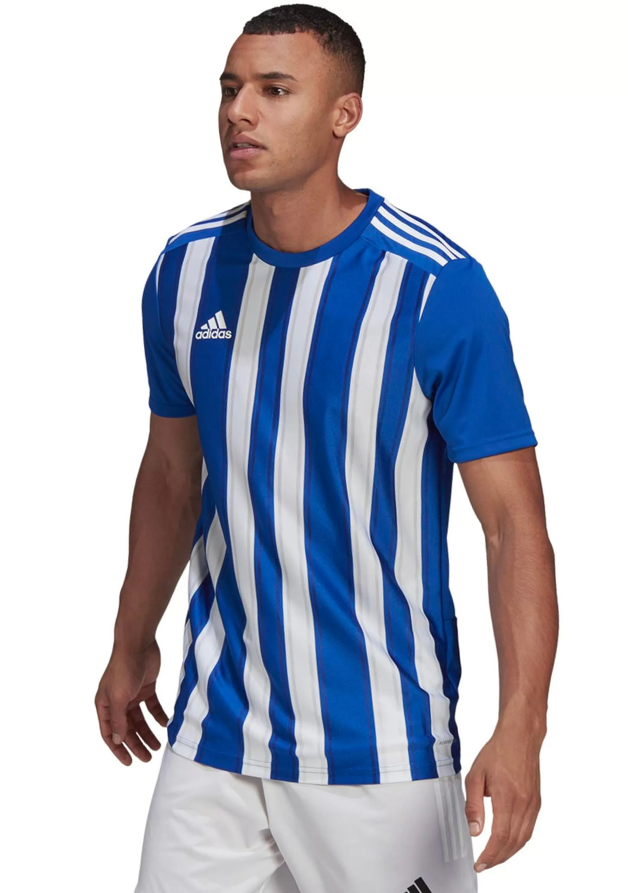 Adidas Mens Striped 21 Jersey Blue/White <br> GH7321