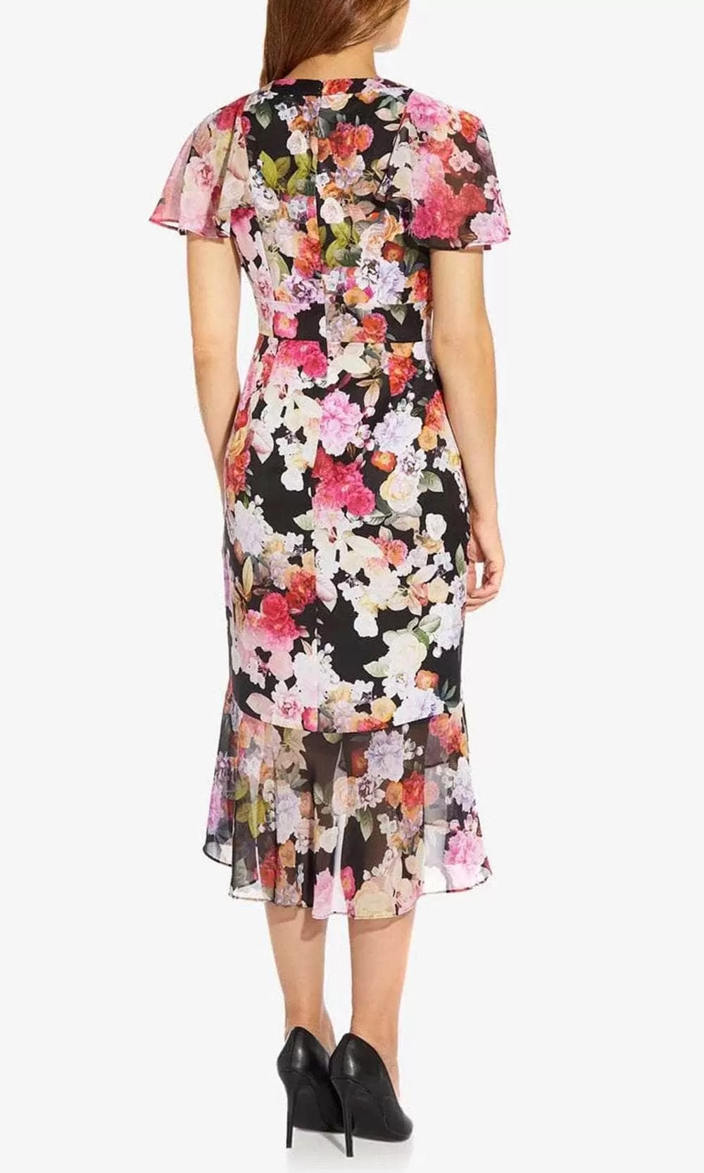 Adrianna Papell AP1D104615 - Floral Chiffon Long Dress