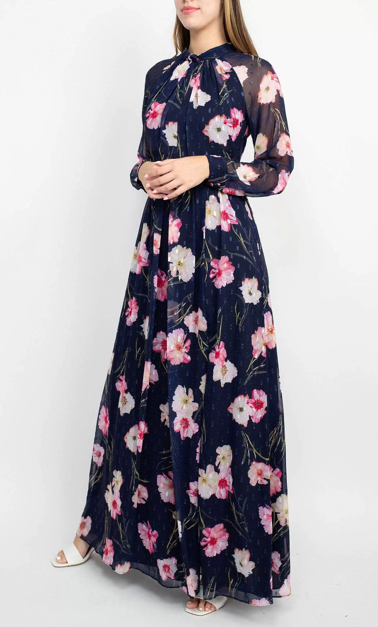 Adrianna Papell AP1E209386 - Conservative Elegant Floral Dress