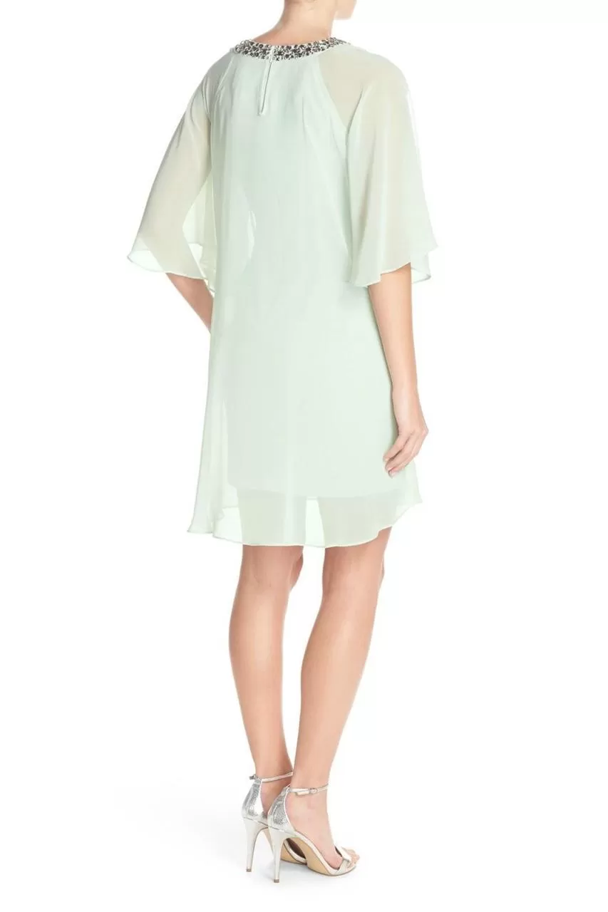 Adrianna Papell - Chiffon Overlay Tent Dress 12261960