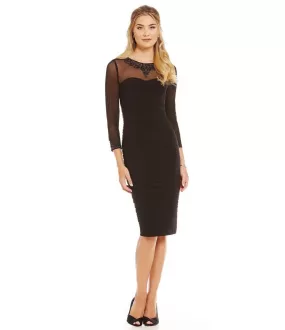 Adrianna Papell - Long Sleeve Cocktail Dress AP1E200120