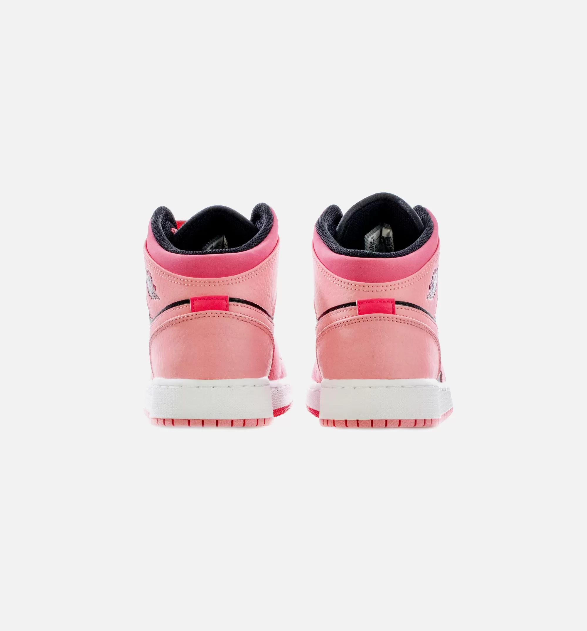 Air Jordan 1 Mid Coral Chalk Grade School Lifestyle Shoe - Black/Pink