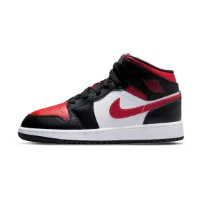 Air Jordan 1 Mid GS  'Black Fire Red'