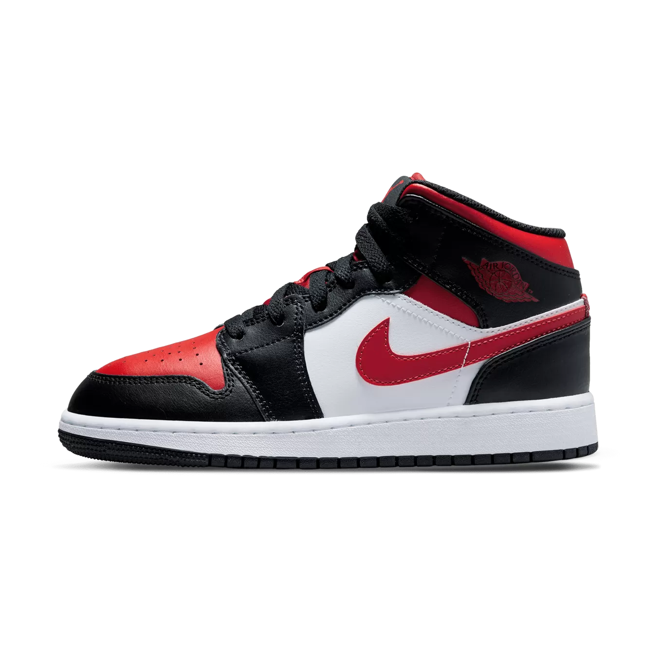 Air Jordan 1 Mid GS  'Black Fire Red'