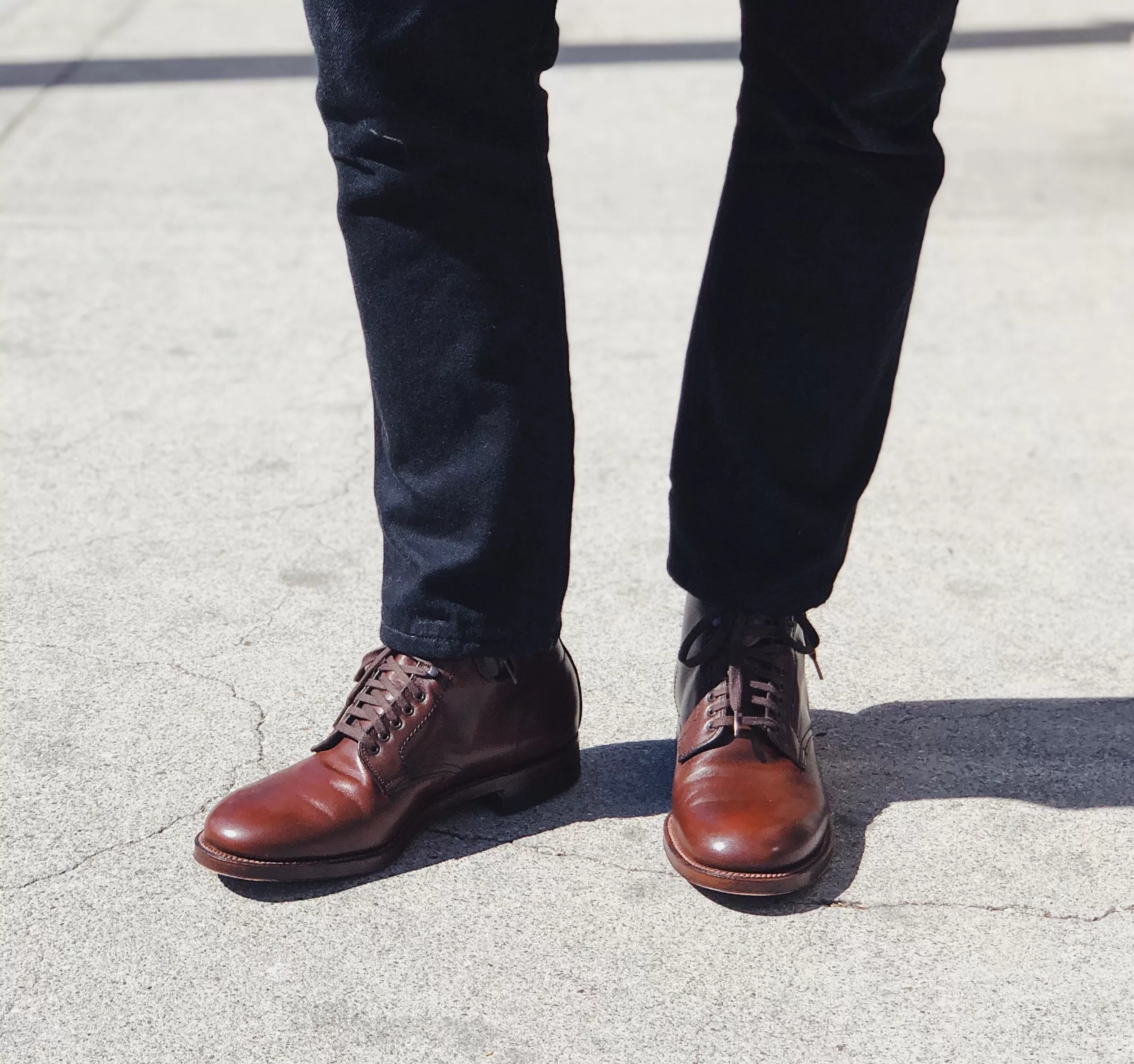 Alden x Snake Oil Provisions Blinder Boot Brown Calfskin