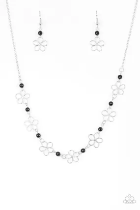 Always Abloom - Black Necklace