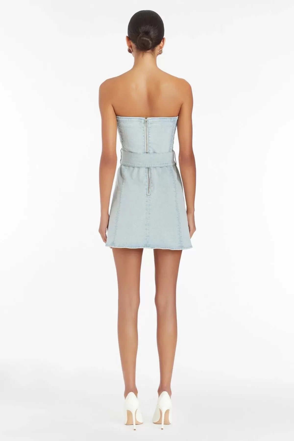 Amanda Uprichard Fae Denim Dress - Iceberg