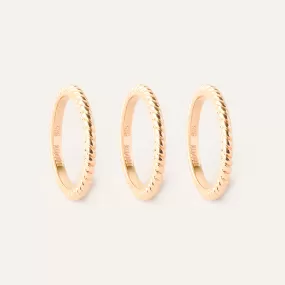 Ana Rope Rings Set in 14kt Gold Over Sterling Silver