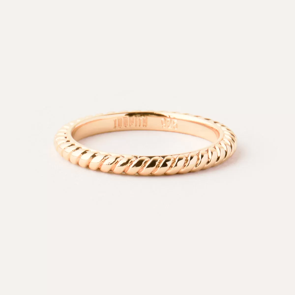 Ana Rope Rings Set in 14kt Gold Over Sterling Silver