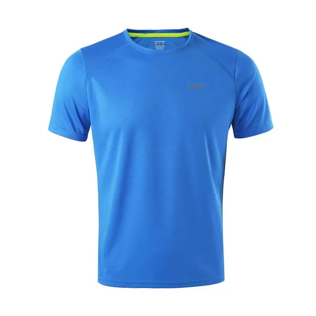 ARSUXEO Summer Men's Running T Shirts Active Short Sleeves Quick Dry Training Gym Crossfit  Fitness Jersey Sports Clothing