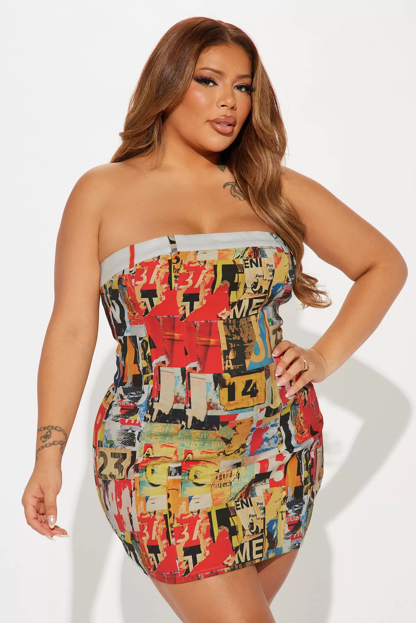 Art Pop Micro Mini Dress - Multi Color