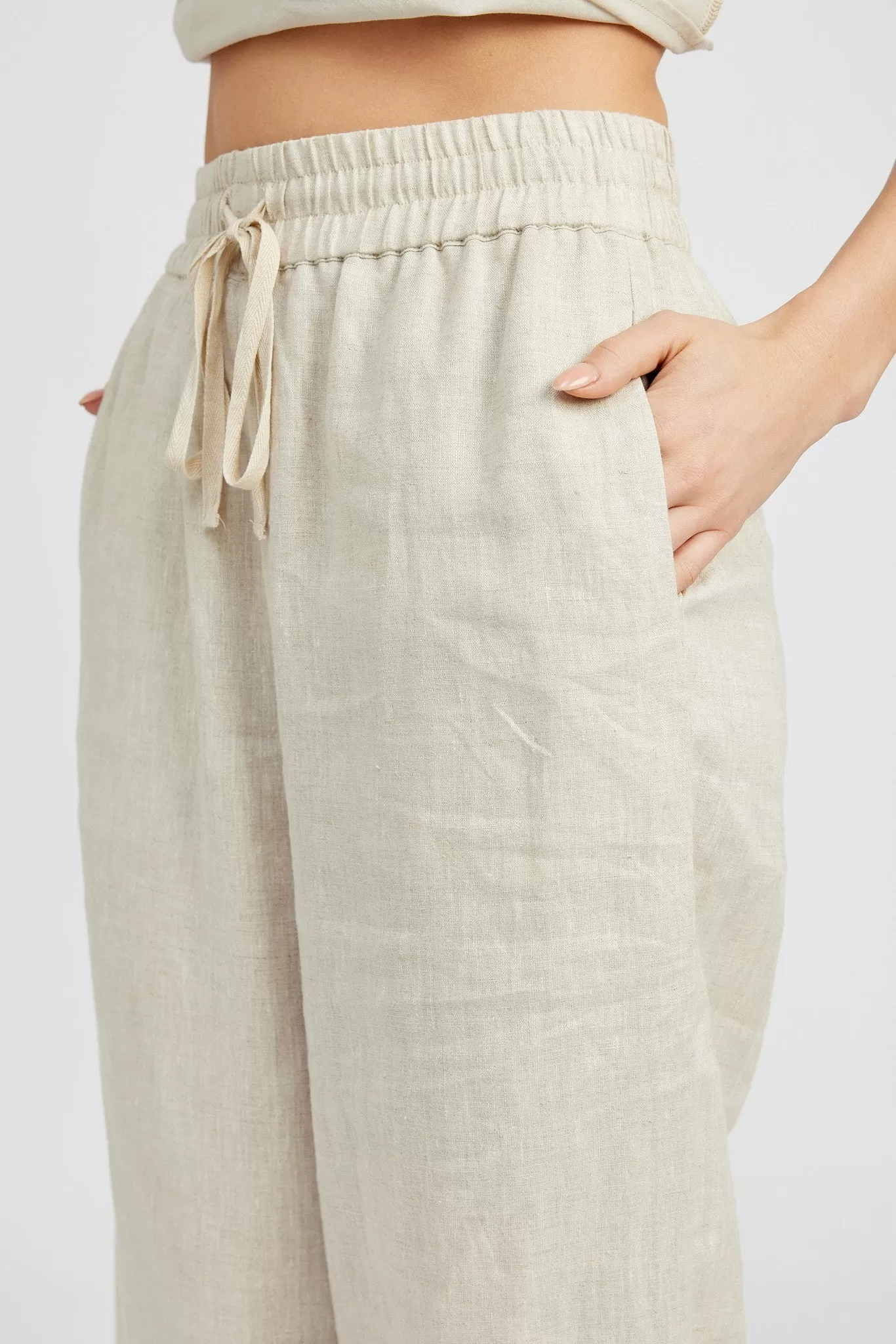 Ash Linen Travel Pants