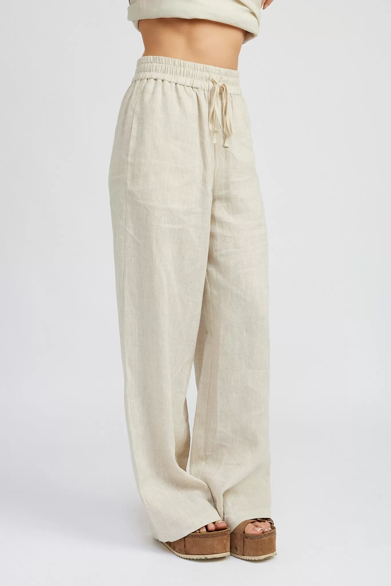 Ash Linen Travel Pants