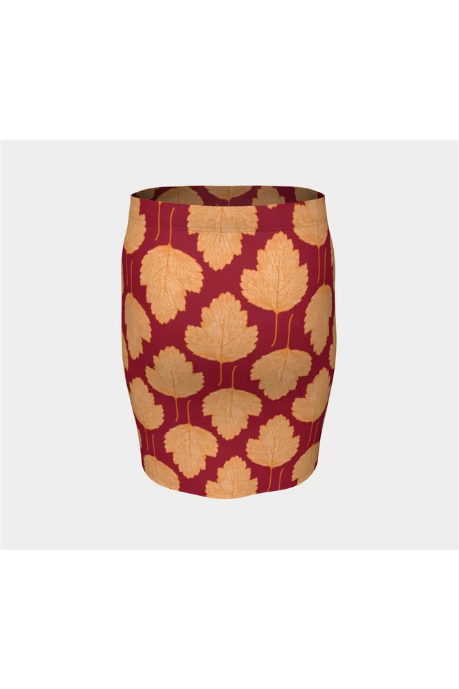 Autumn Leaves Fitted Skirt