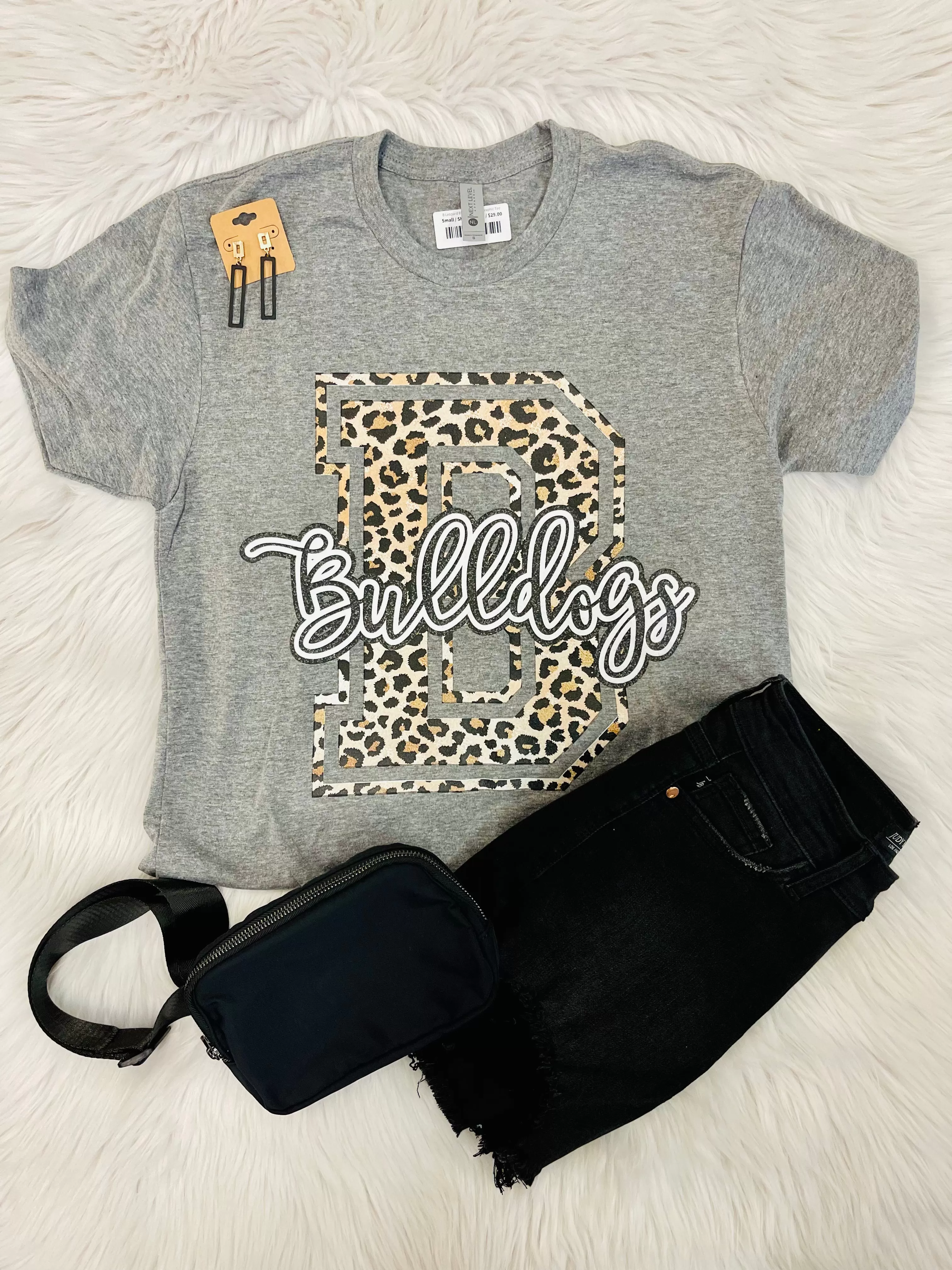 B Leopard Block Bulldogs Graphic Tee