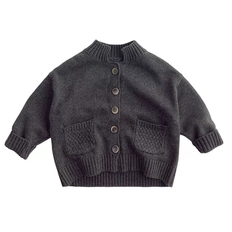 Baby Kid Unisex Solid Color Cardigan