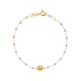 Baby Madone Charm Classic Gigi Lilac bracelet, Yellow Gold, 5.1"