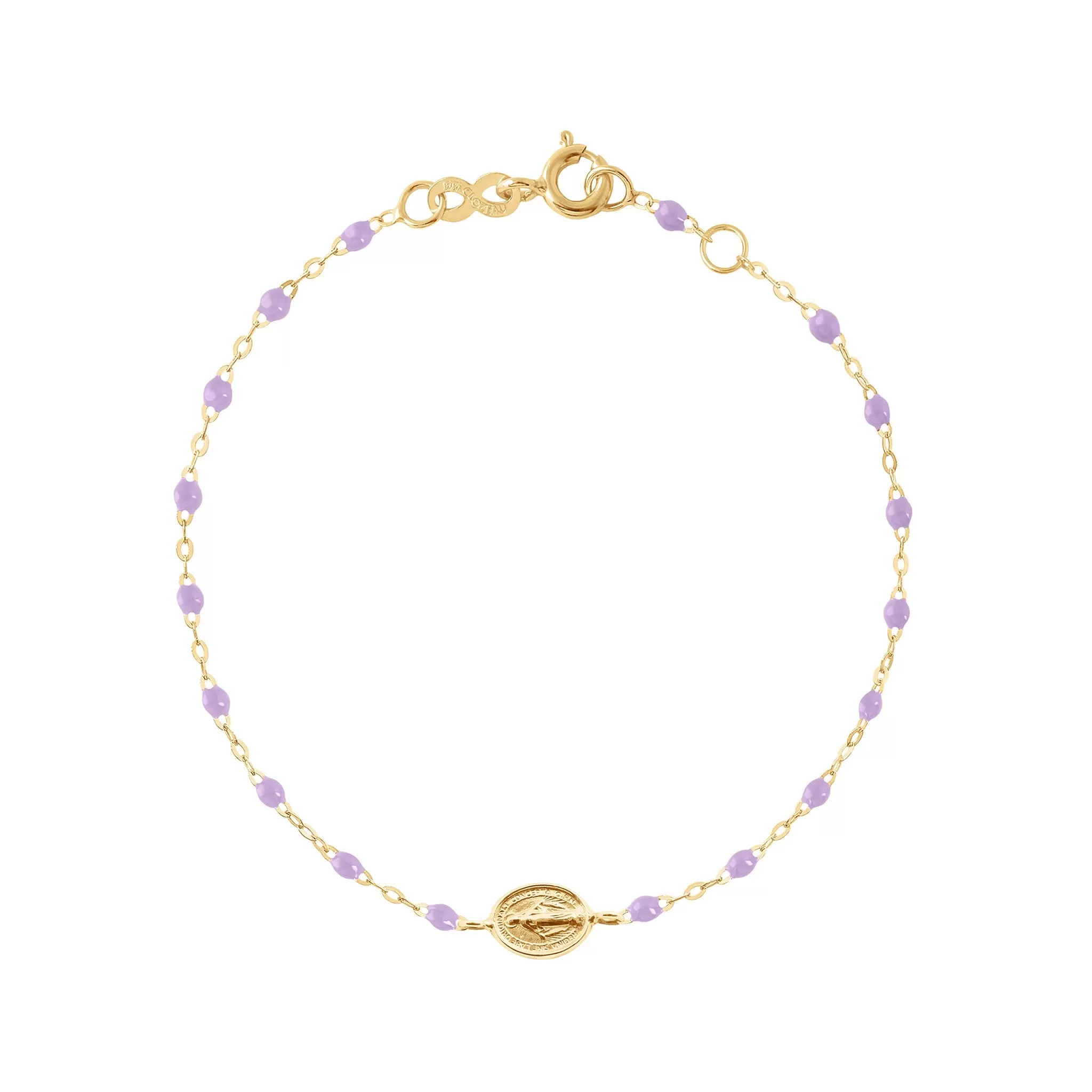 Baby Madone Charm Classic Gigi Lilac bracelet, Yellow Gold, 5.1"