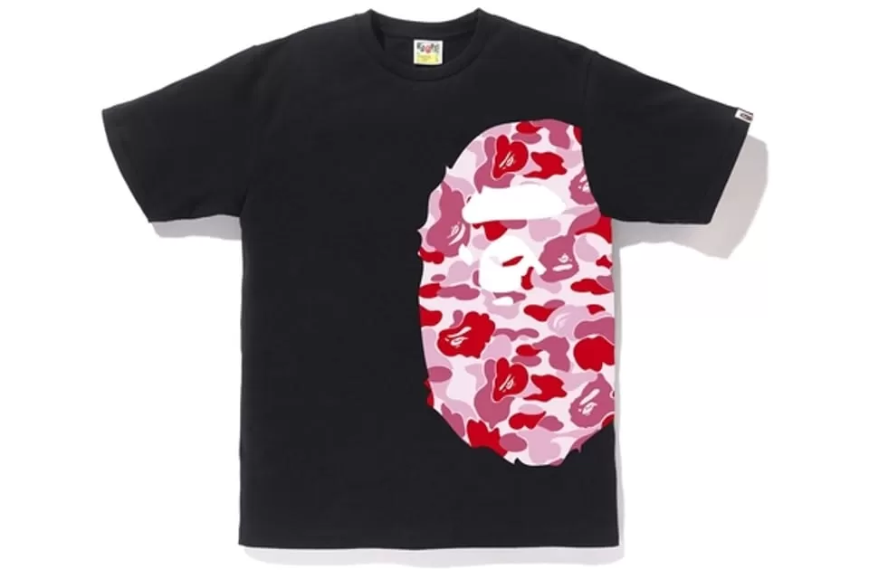 BAPE ABC SIDE BIG APE TEE BLACK / PINK