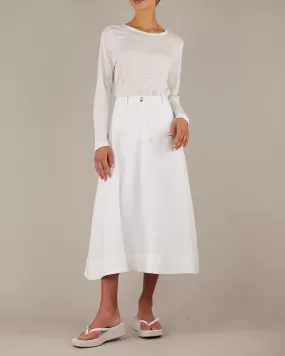 Barossa Linen Skirt - White