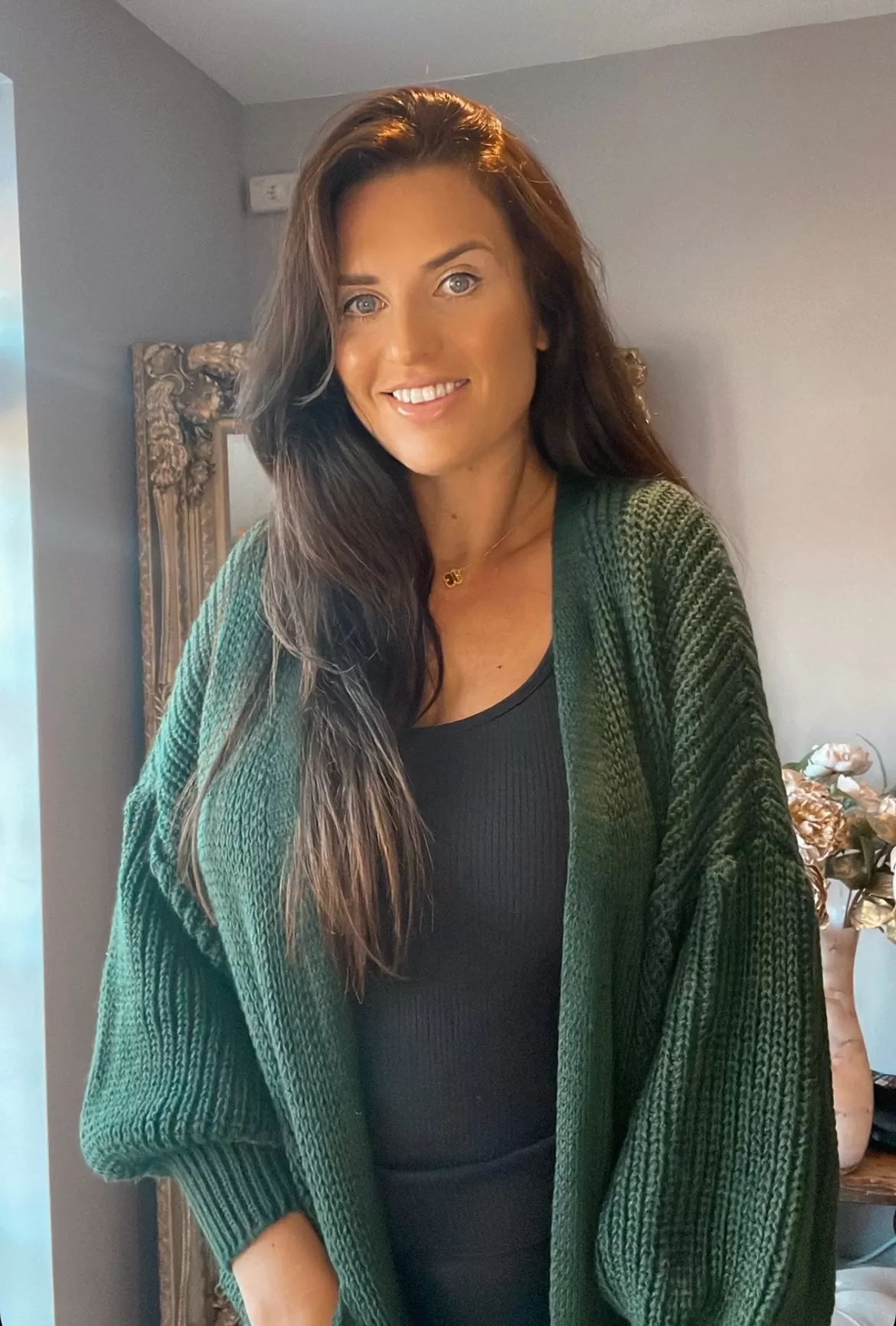 Baylie Dark Green Cardigan