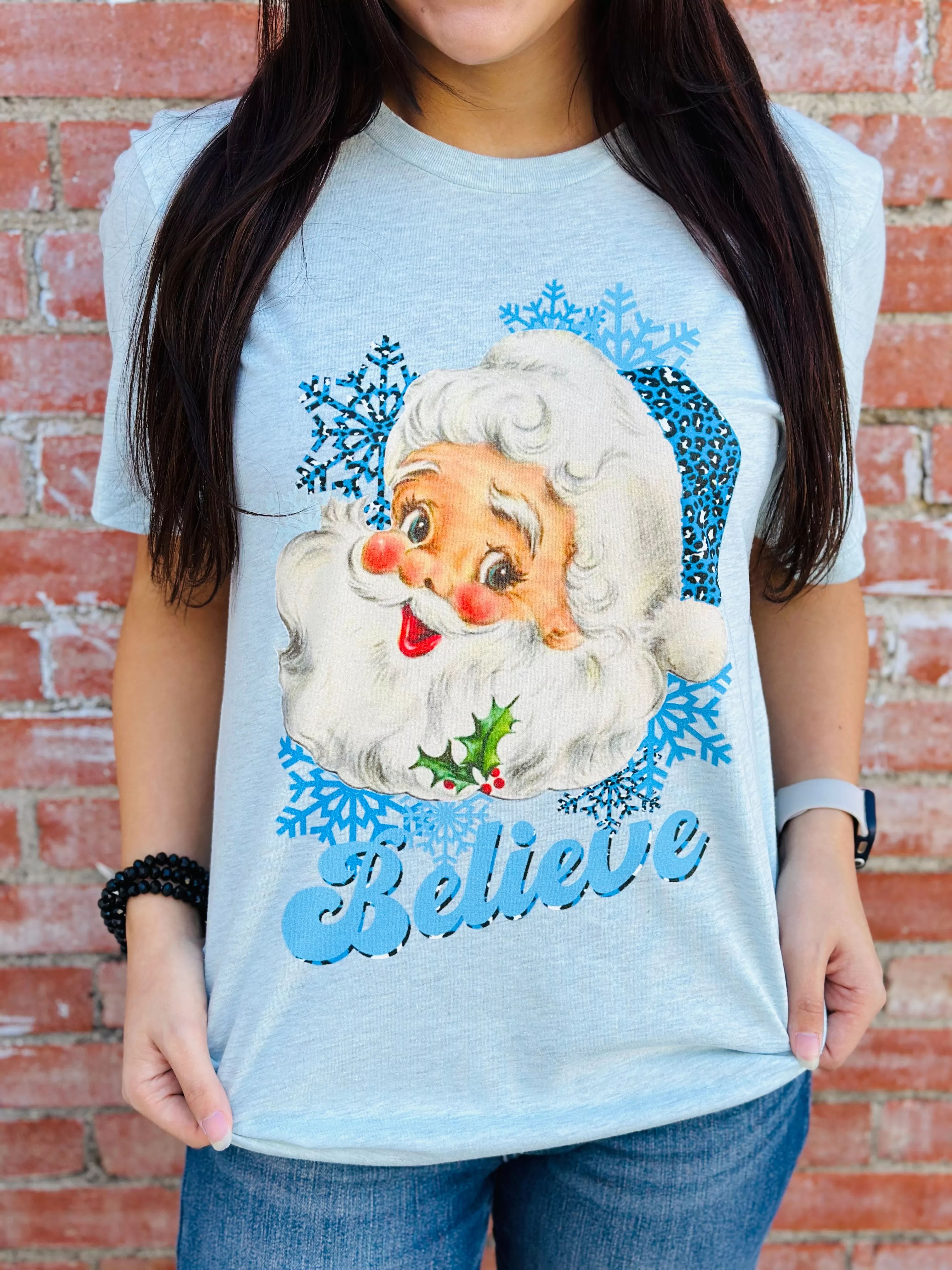 Believe Vintage Santa Graphic Tee