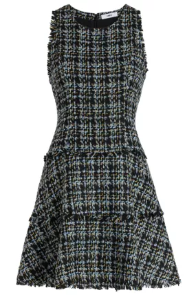 Black/Blue multi Tweed Jewel dress