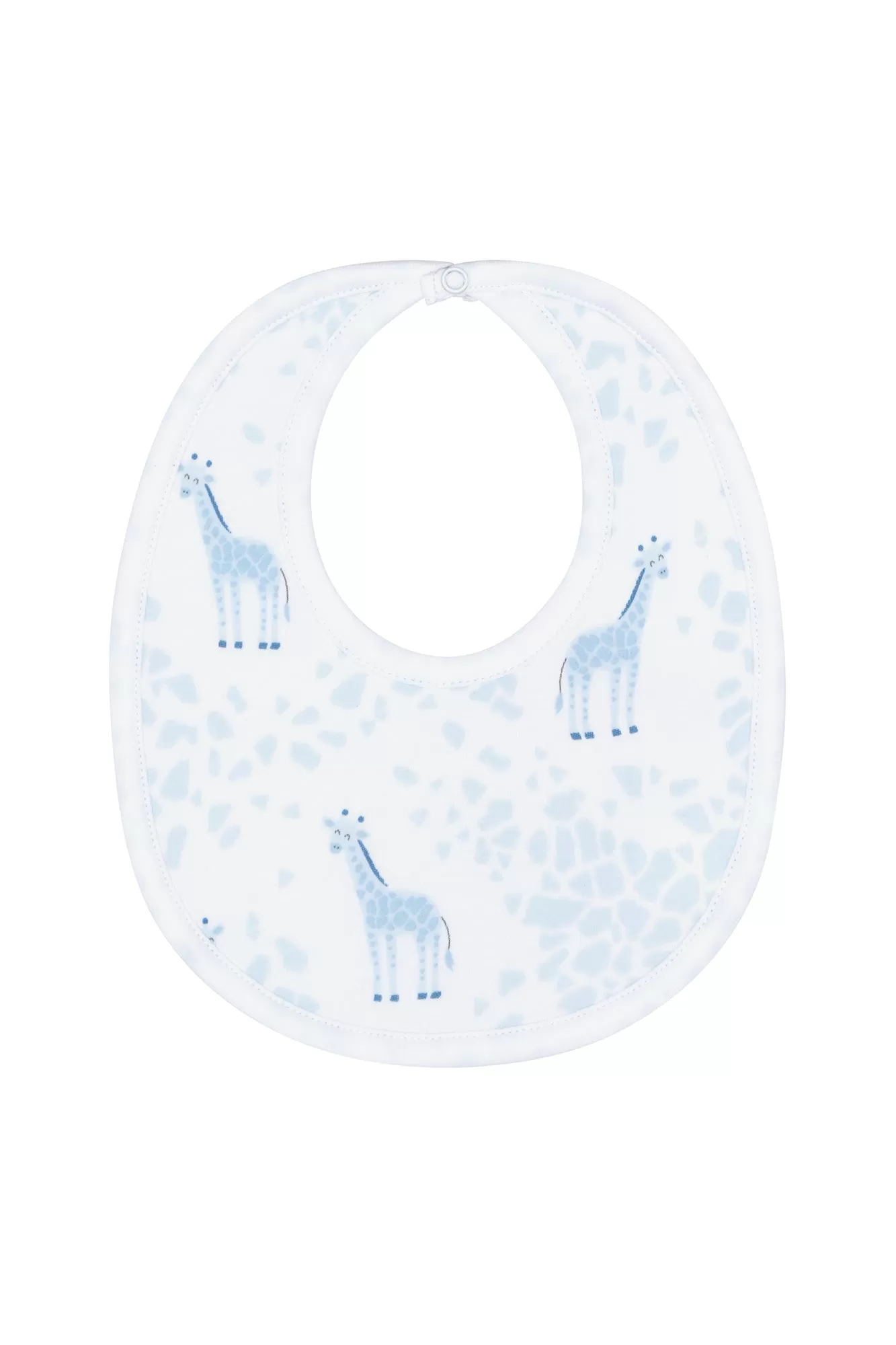 Blue Giraffe Print Bib