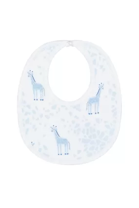 Blue Giraffe Print Bib