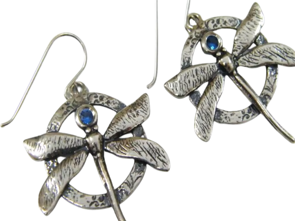 Bluenoemi Israeli Jewelry Dragonfly Feminine Earrings for Woman