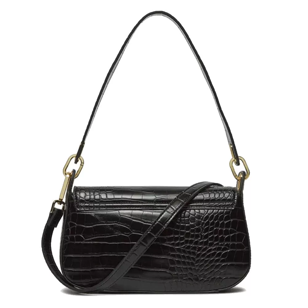 Borsa Donna a Spalla con Tracolla LOVE MOSCHINO stampa Crocco colore Nero