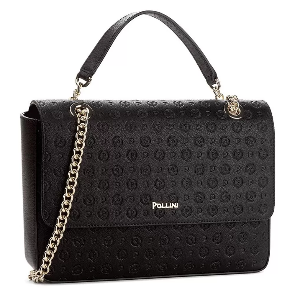 Borsa Donna a Spalla e Tracolla POLLINI Linea Heritage Embossed Nero