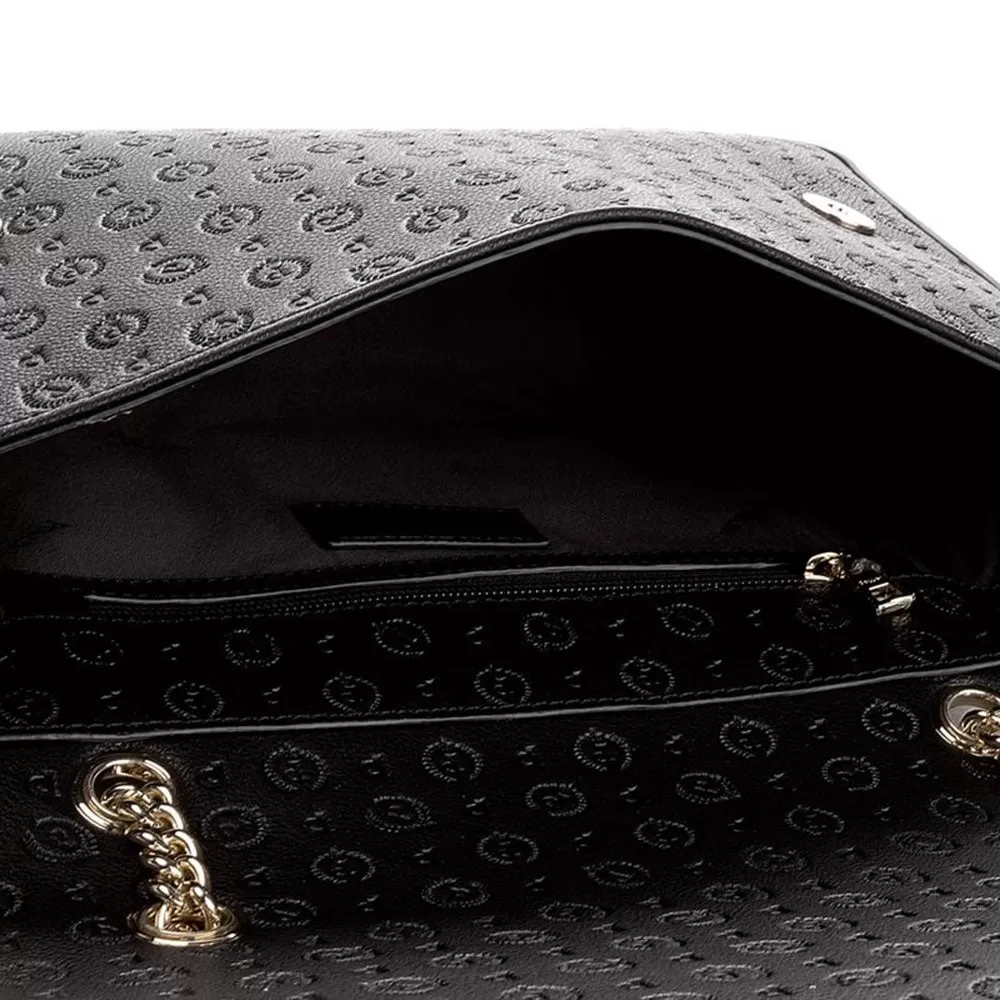 Borsa Donna a Spalla e Tracolla POLLINI Linea Heritage Embossed Nero