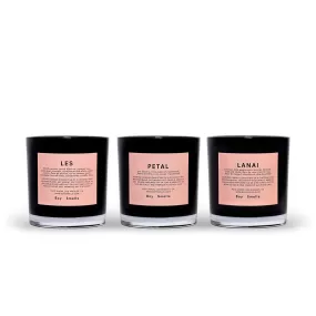 Boy Smells Trio Set Les, Petal, Lanai 3 Oz Candles