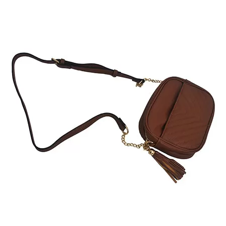 Brown Chic Faux Leather NGIL Crossbody Bag