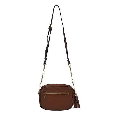 Brown Chic Faux Leather NGIL Crossbody Bag