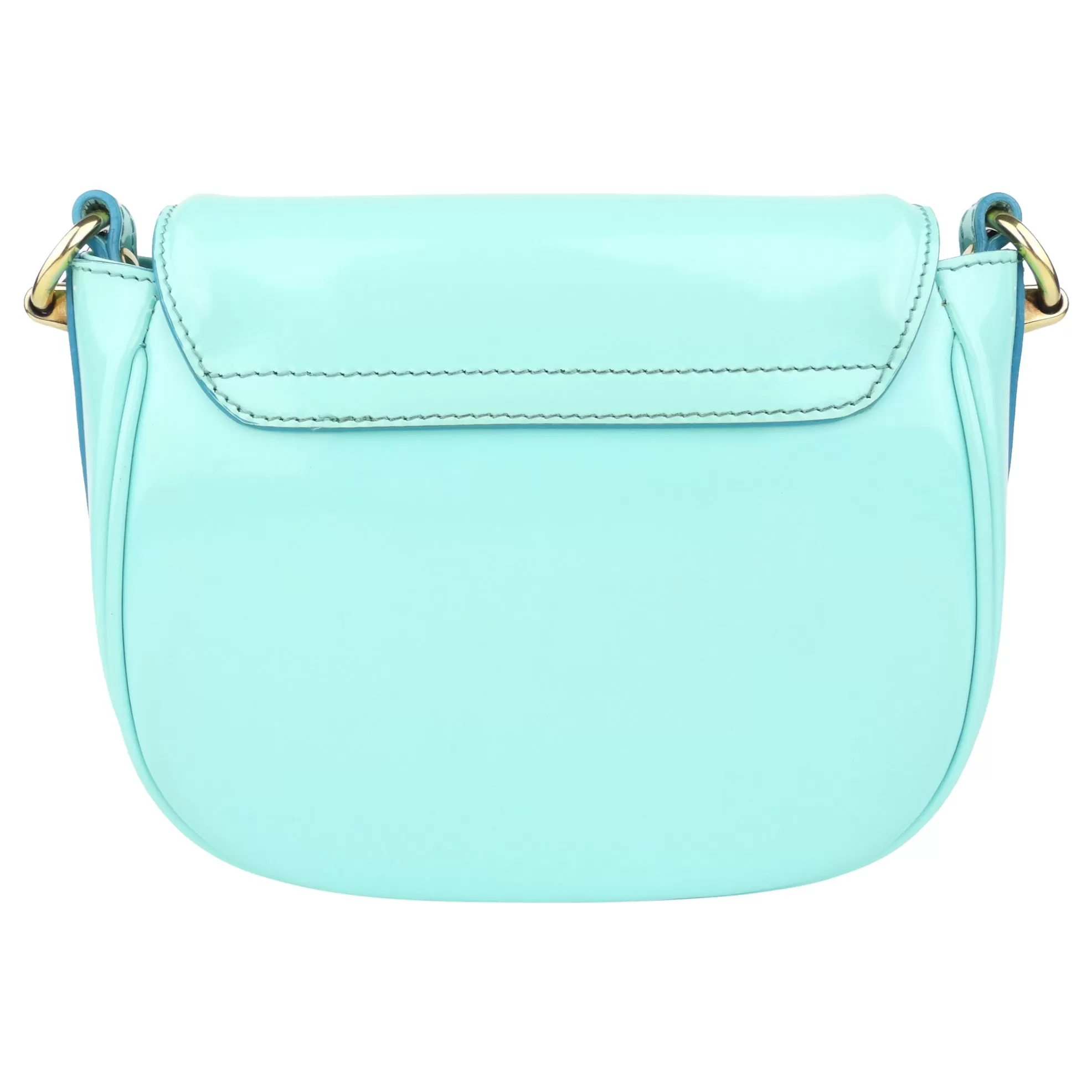 Burberry Prorsum Small Aqua Patent Leather Crossbody Shoulder Bag