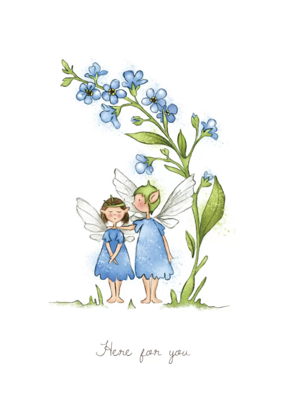 Burren Flower Fairies Here For You Card