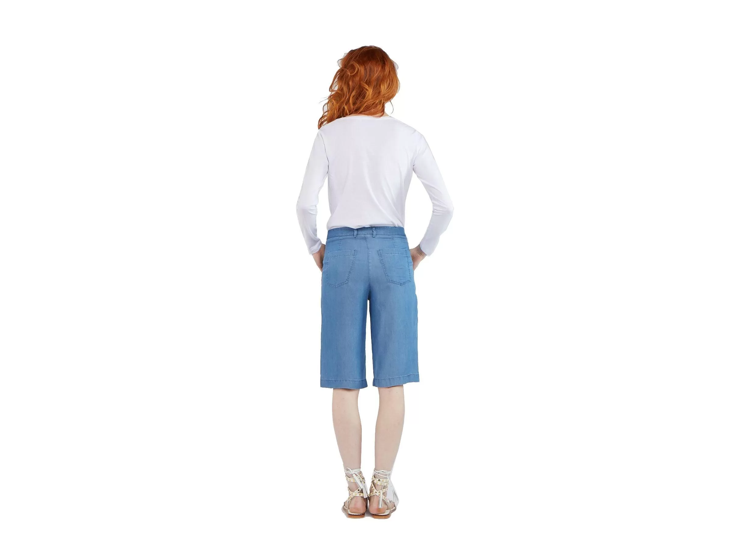 CAFENOIR Pantaloncino Bermuda Pescatora Blu Pervinca JP0024