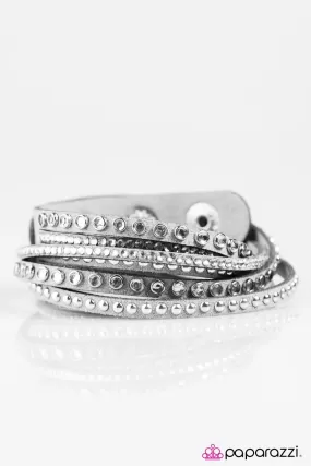 Can't Touch This Silver Urban Double-wrap Snap Bracelet - Paparazzi Accessories