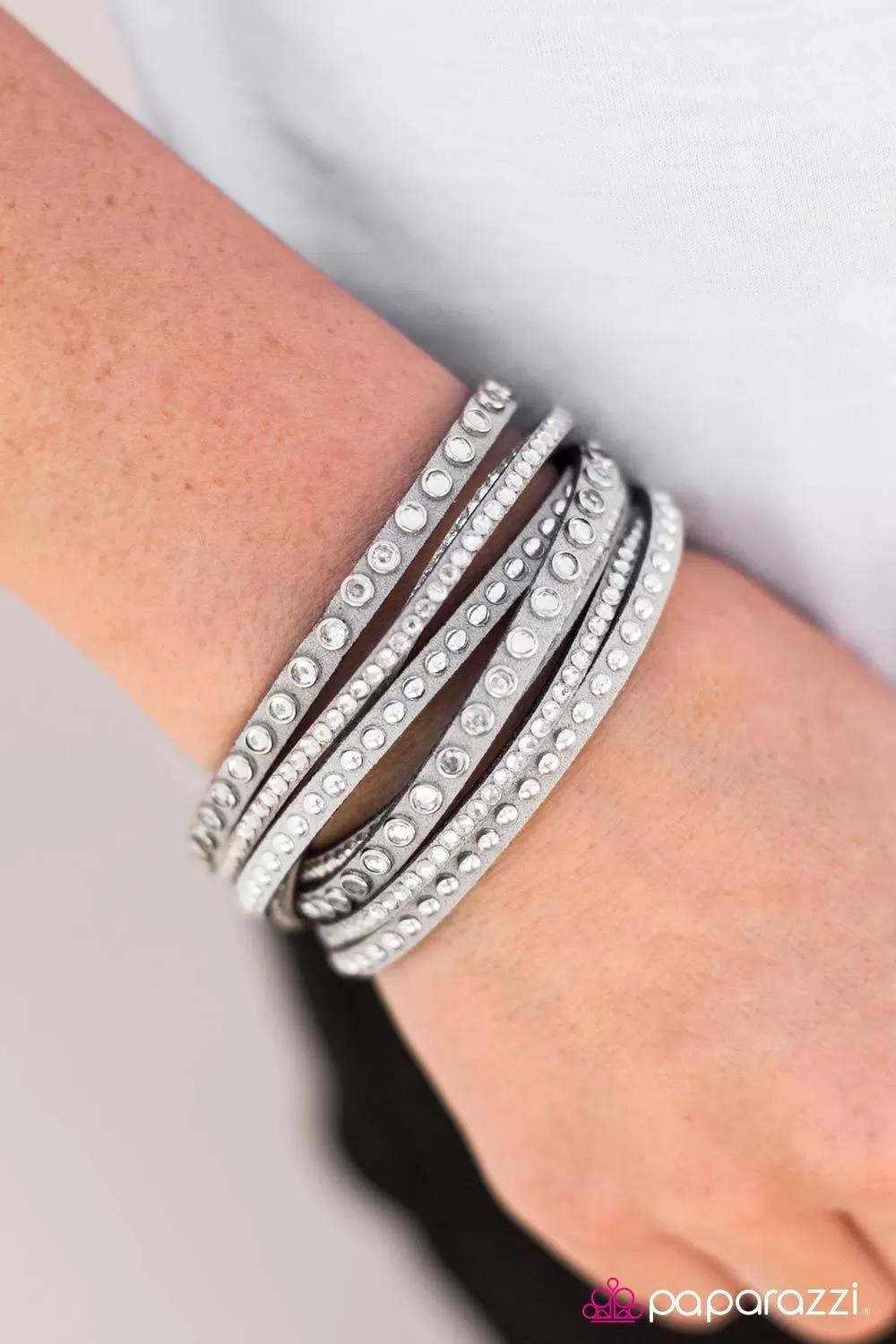 Can't Touch This Silver Urban Double-wrap Snap Bracelet - Paparazzi Accessories