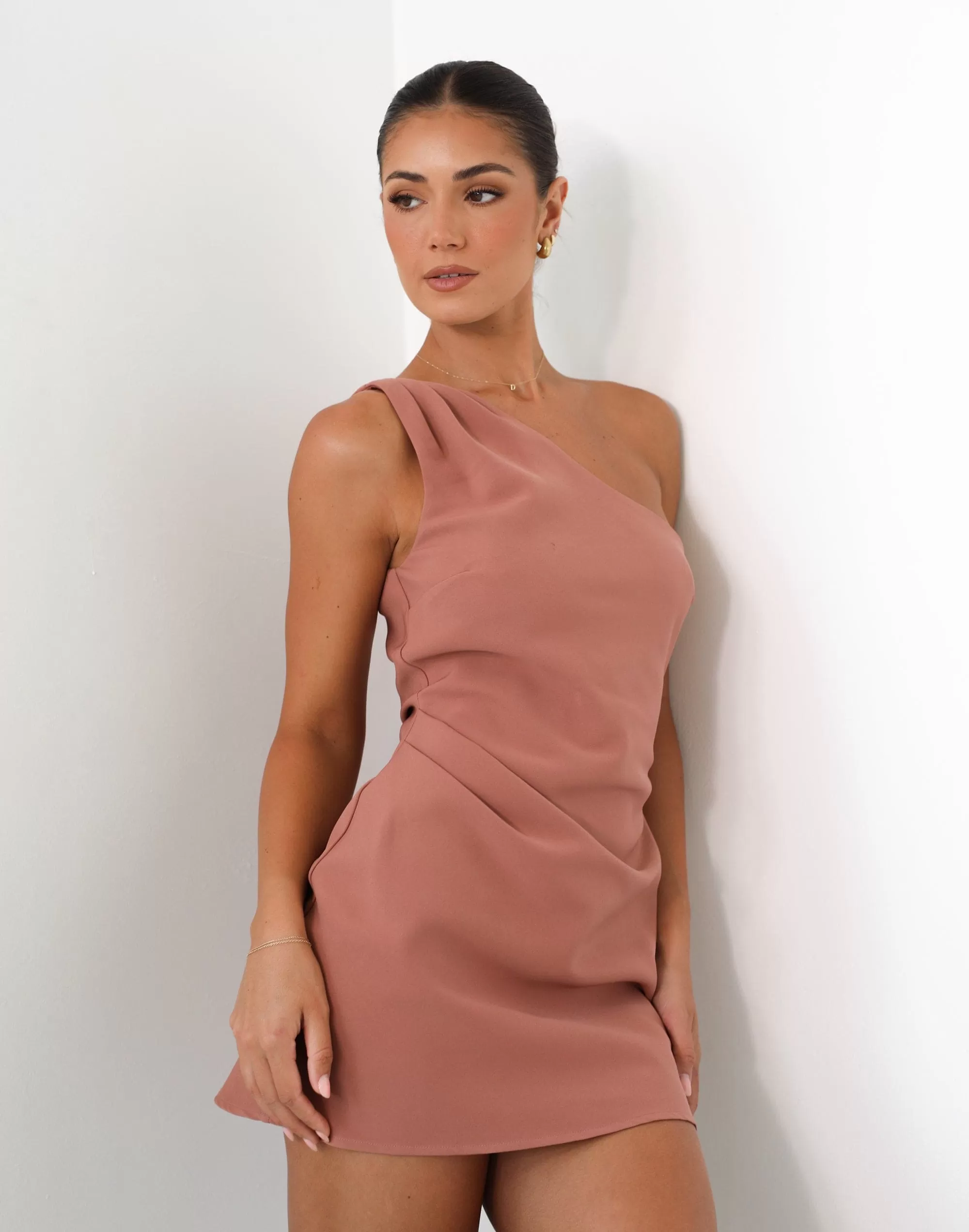 Caroline Mini Dress (Dusty Rose)