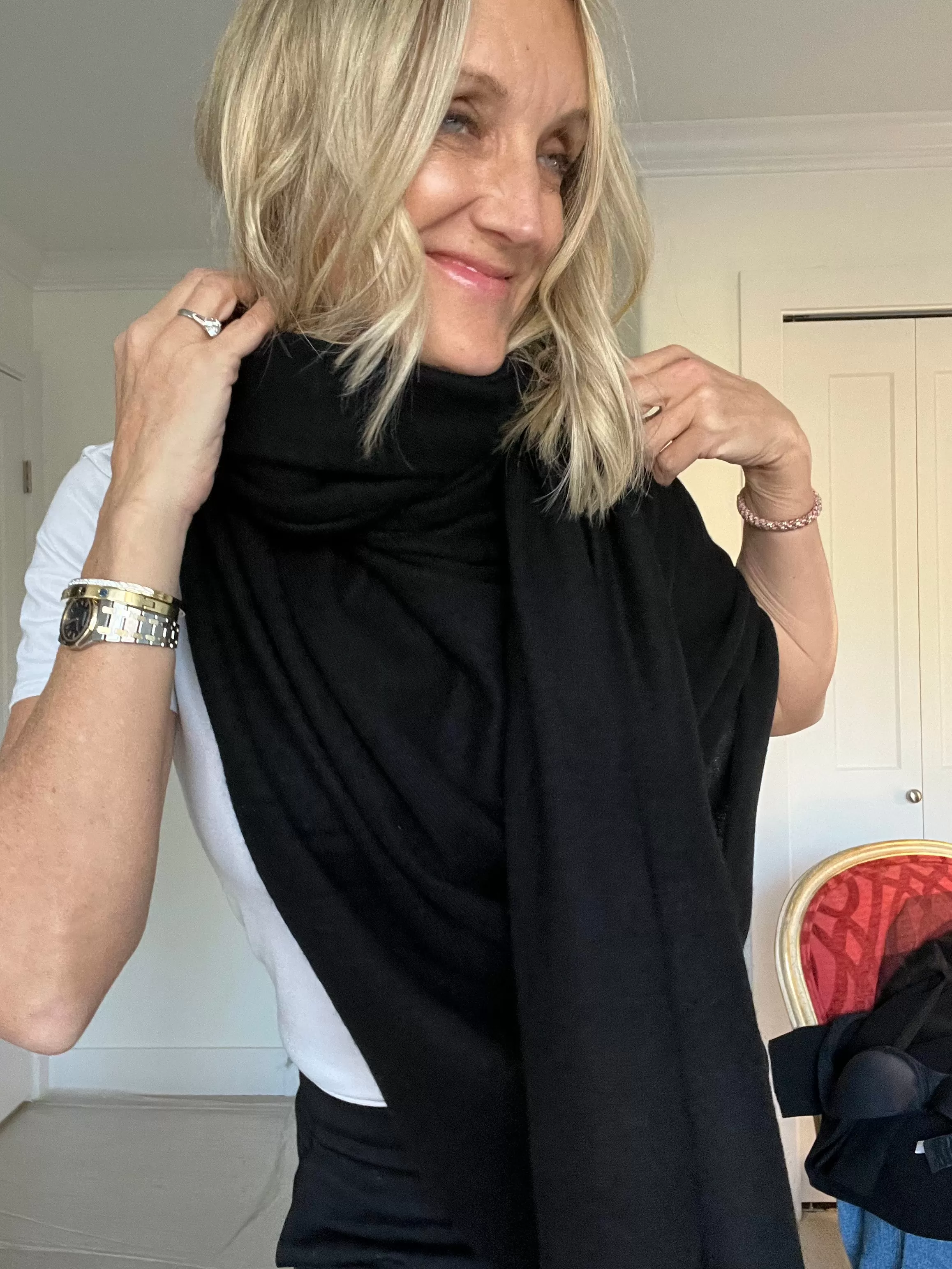 Cashmere Euro Wrap | Black