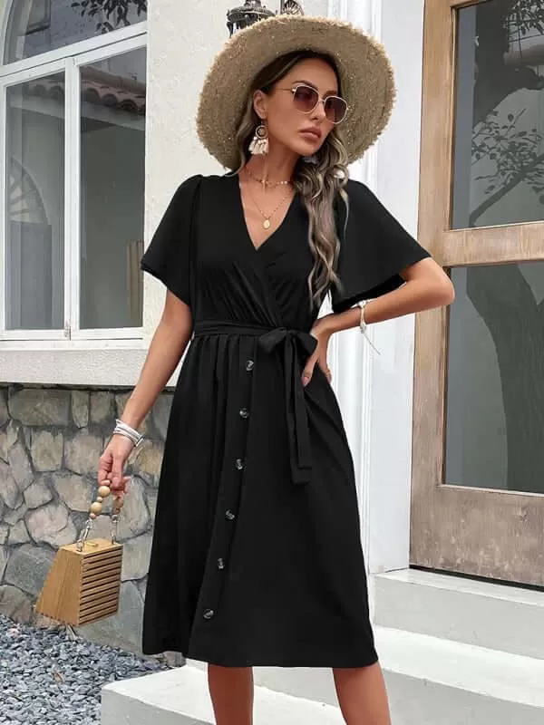 Casual Short Women Midi Dress