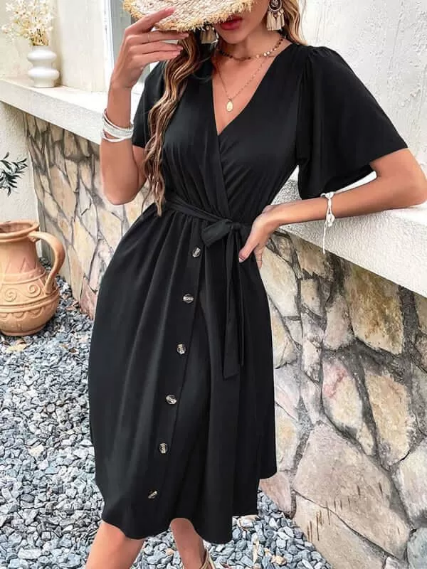 Casual Short Women Midi Dress